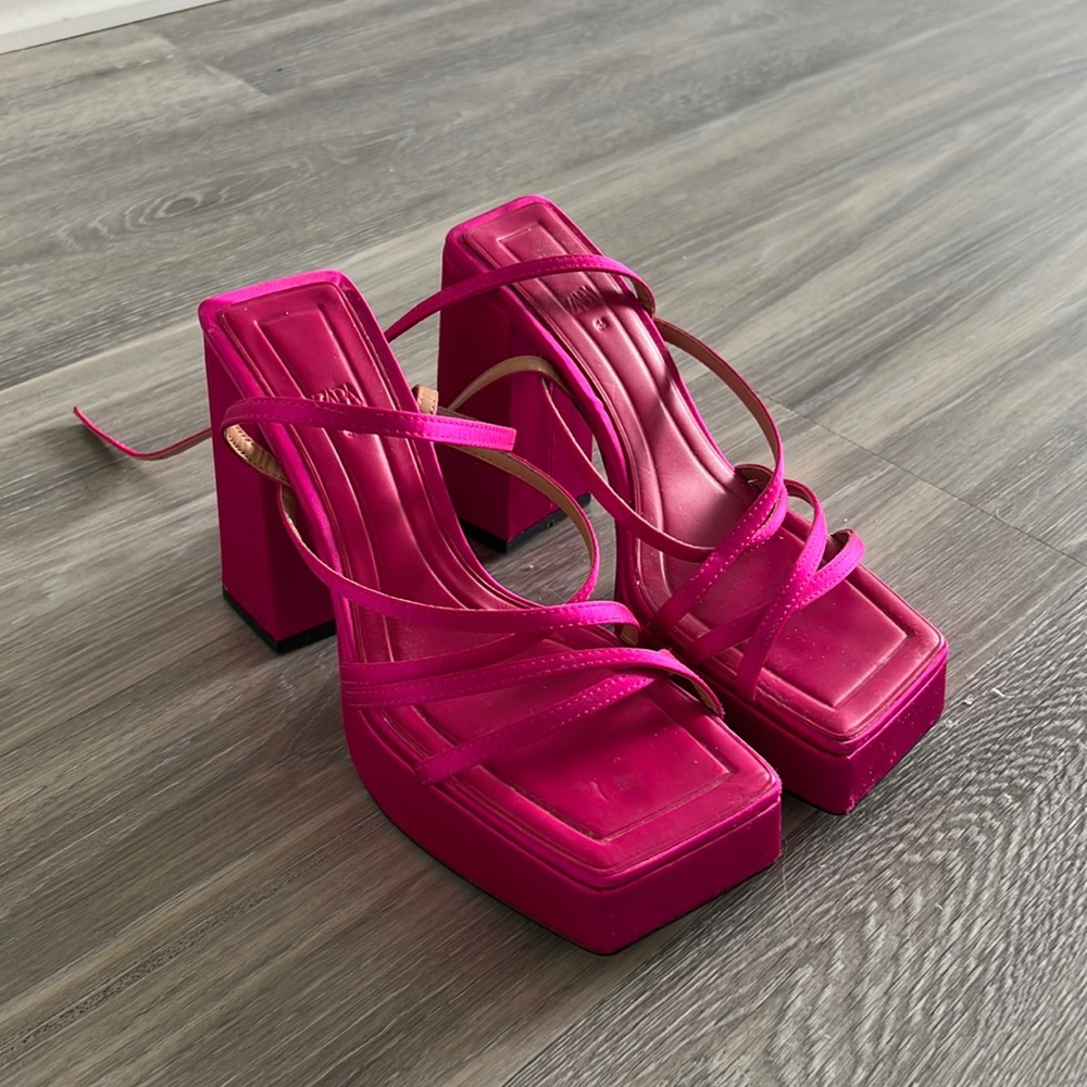 Zara platform sandal heels